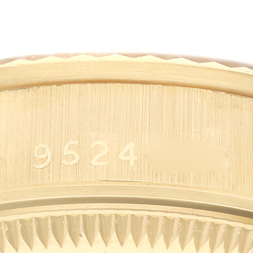 Rolex President Midsize Yellow Gold Diamond Dial Ladies Watch 68278 Box Papers