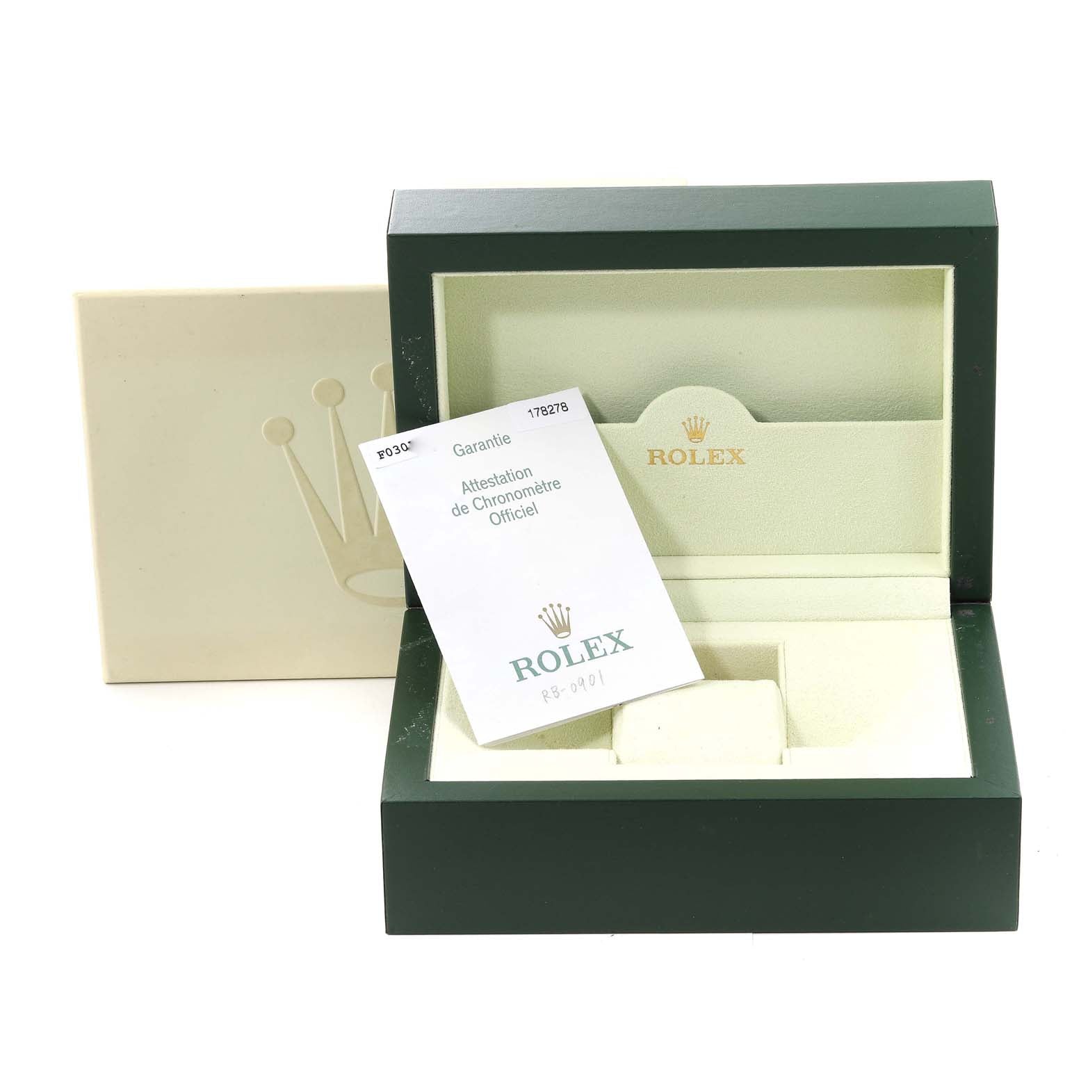 Rolex President Midsize Yellow Gold Diamond Ladies Watch 178278 Box Papers