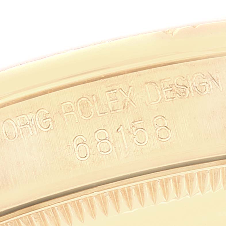 Rolex President Midsize Yellow Gold Diamond Ladies Watch 68158