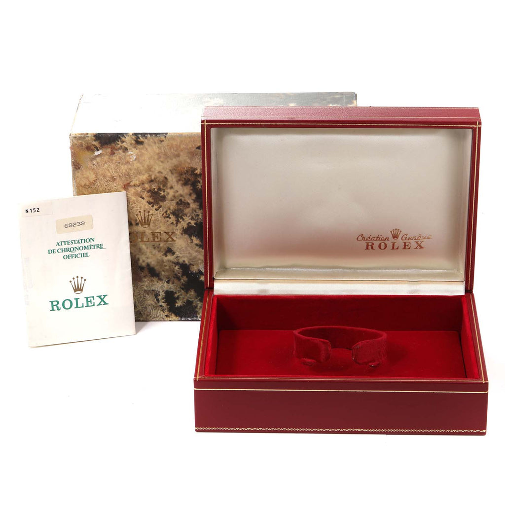 Rolex President Midsize Yellow Gold Myriad Diamond  Dial Ladies Watch 68238 Box Papers