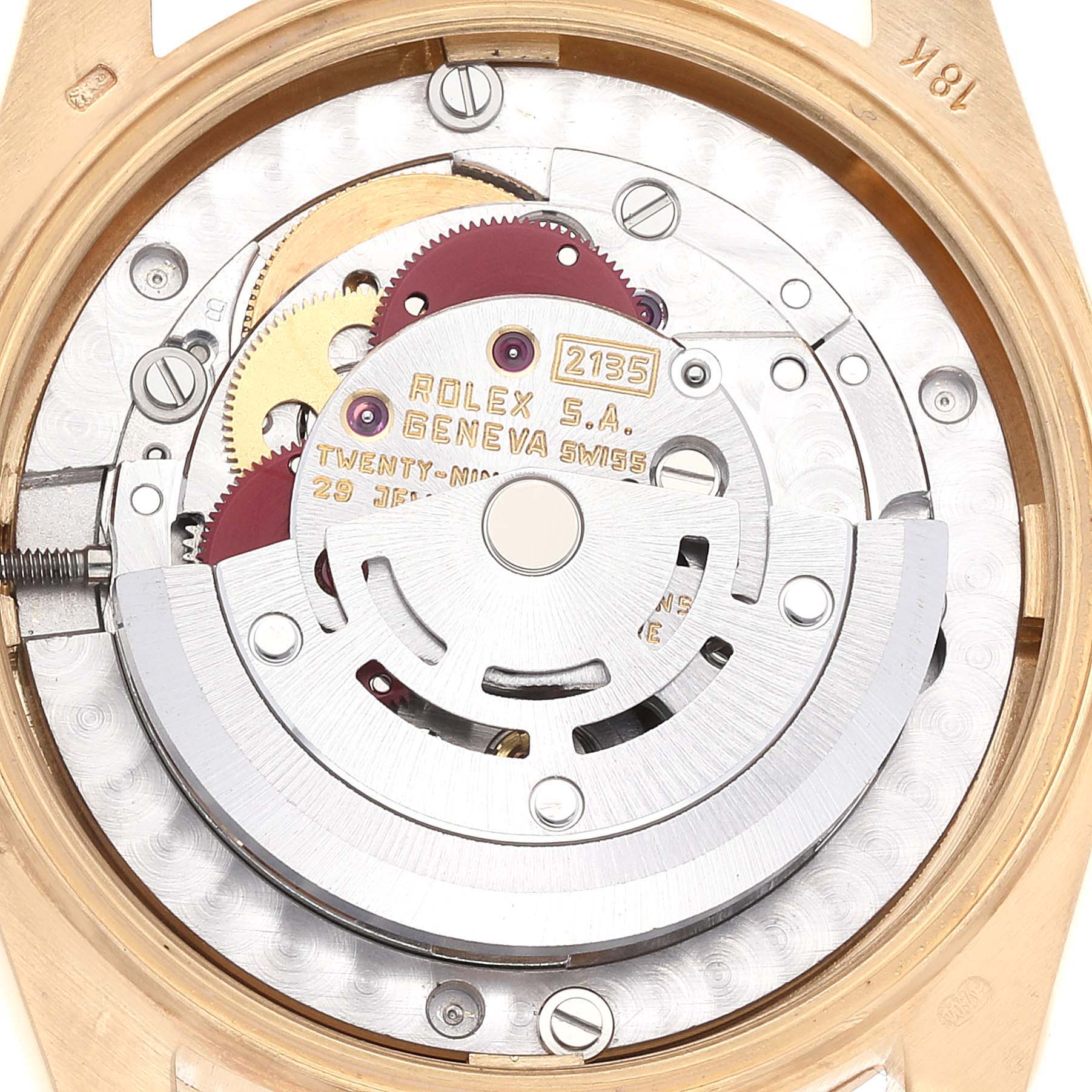Rolex President Midsize Yellow Gold Diamond Ladies Watch 68278 Box Papers