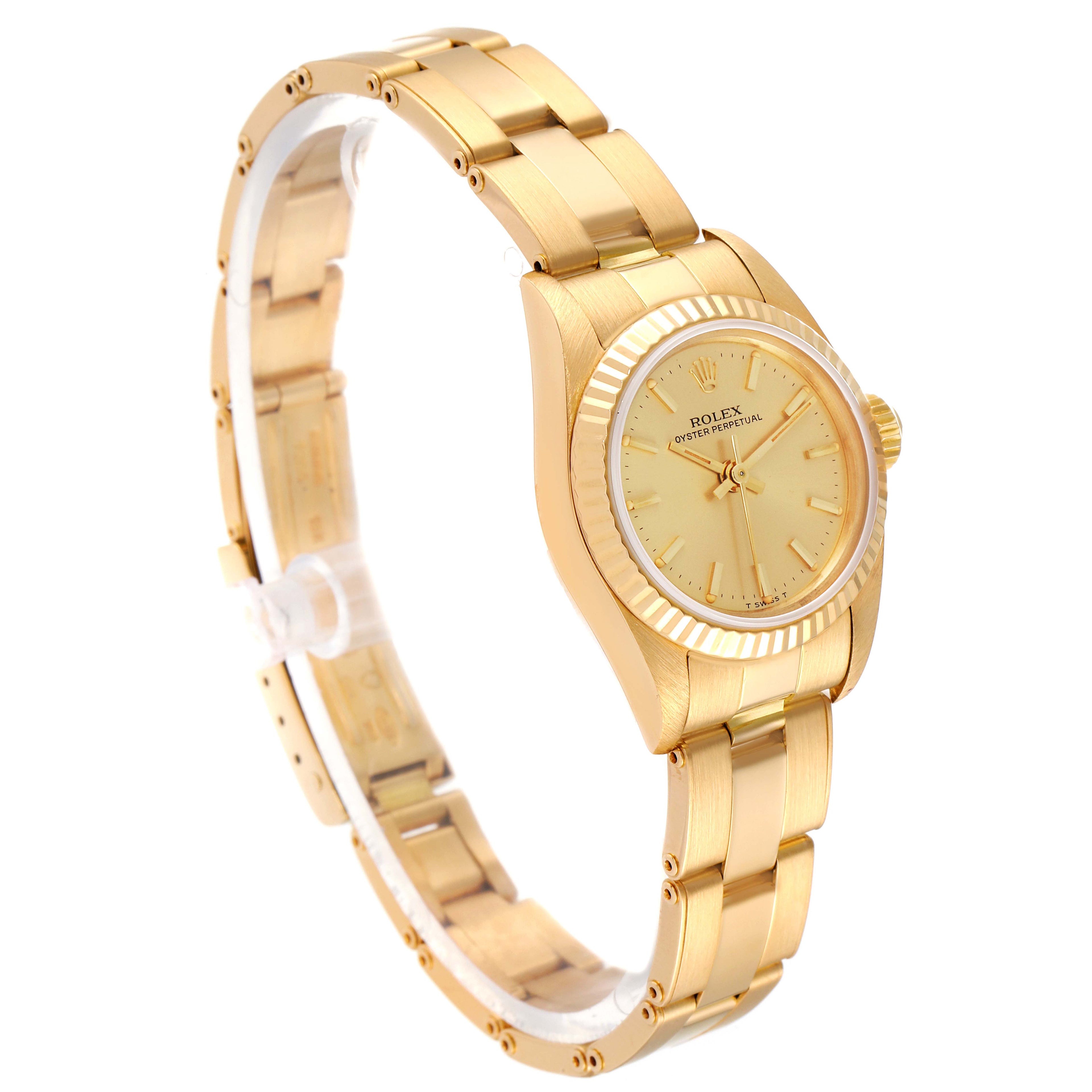 Rolex President No-Date 18K Yellow Gold Ladies Watch 67198