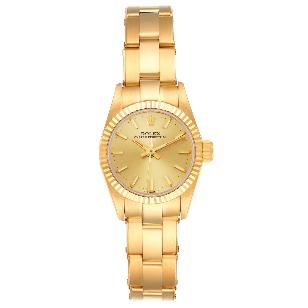 Rolex President No-Date 18K Yellow Gold Ladies Watch 67198