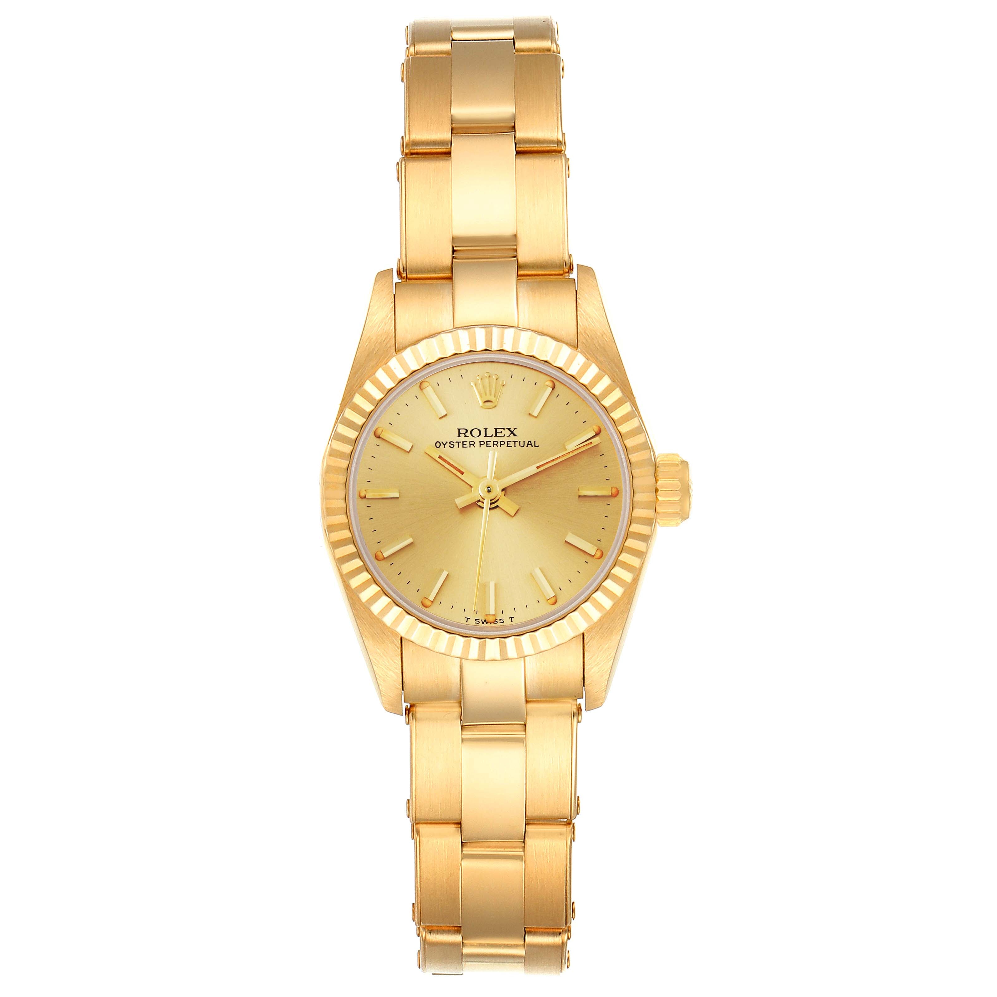 Rolex President No-Date 18K Yellow Gold Ladies Watch 67198