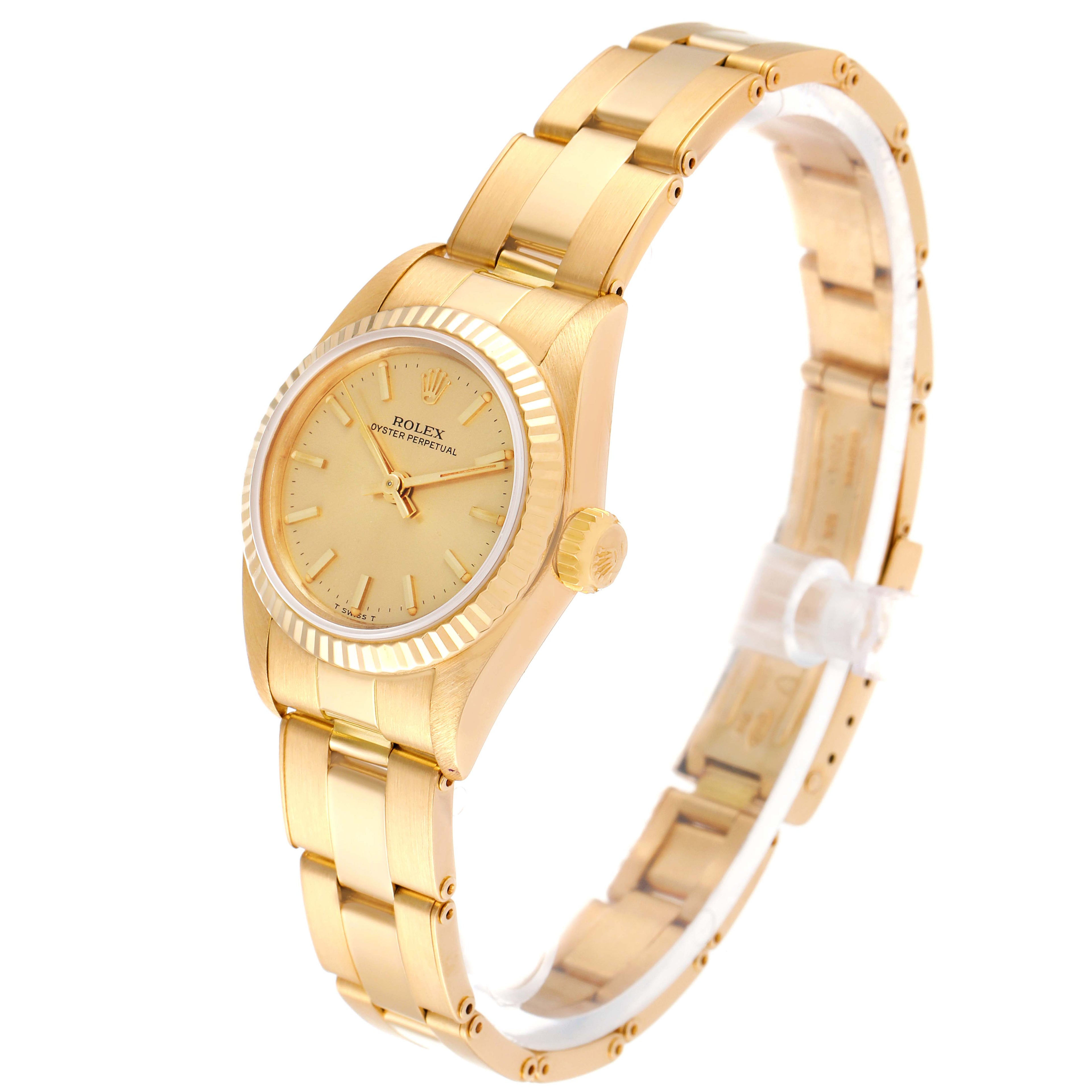 Rolex President No-Date 18K Yellow Gold Ladies Watch 67198