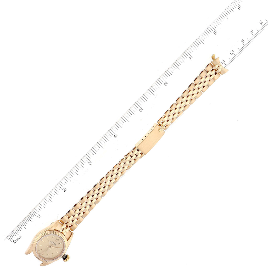 Rolex President No-Date Yellow Gold Jubilee Bracelet Ladies Watch 67198