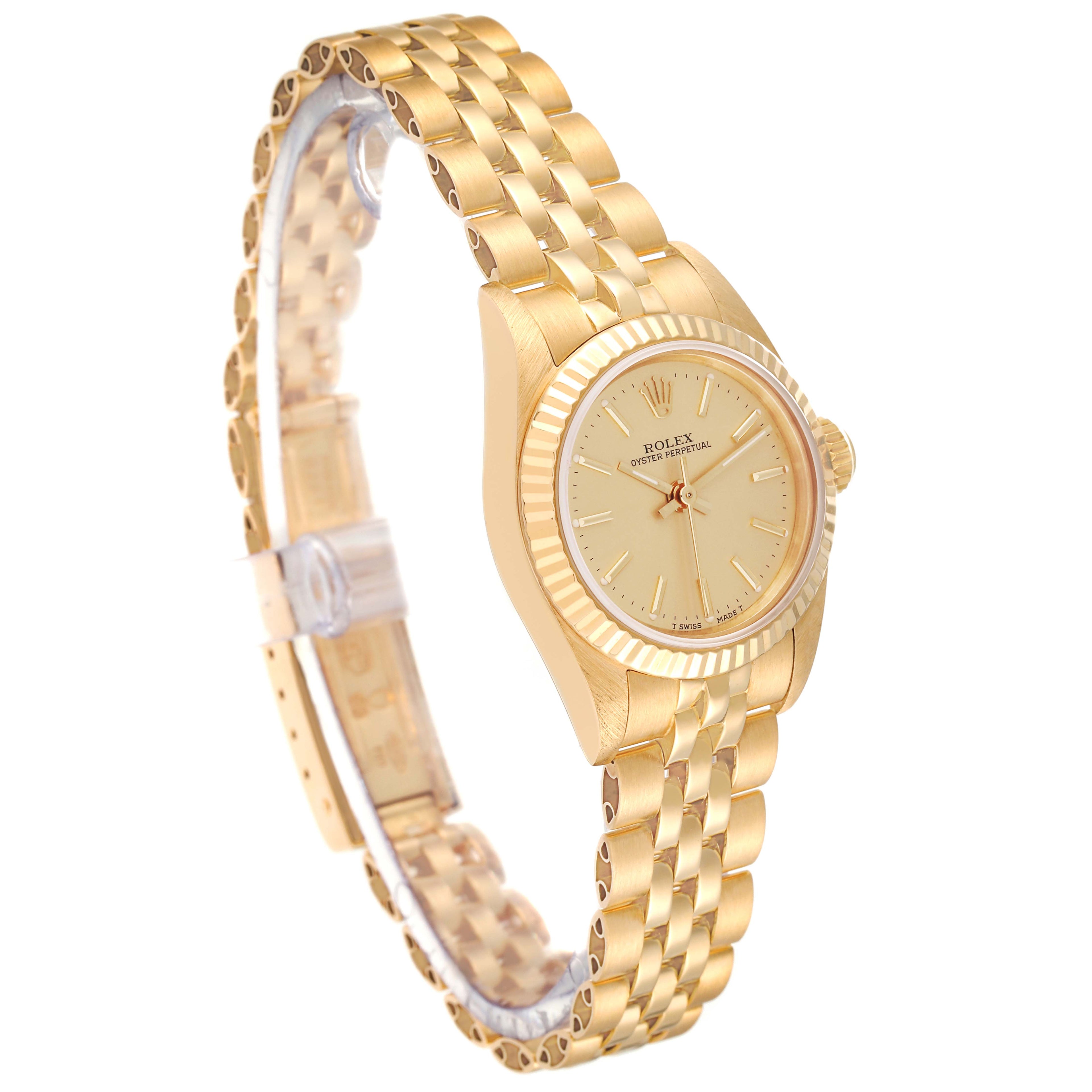 Rolex President No-Date Yellow Gold Jubilee Bracelet Ladies Watch 67198