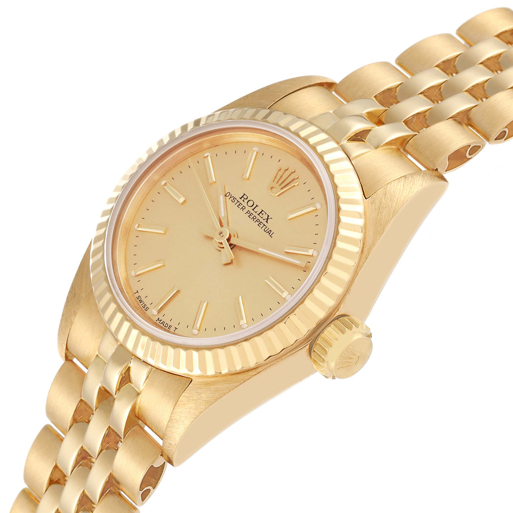 Rolex President No-Date Yellow Gold Jubilee Bracelet Ladies Watch 67198