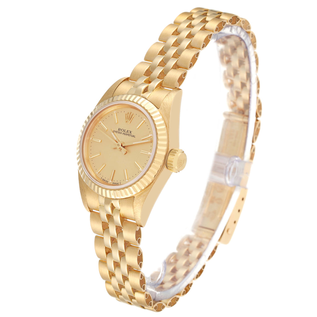 Rolex President No-Date Yellow Gold Jubilee Bracelet Ladies Watch 67198