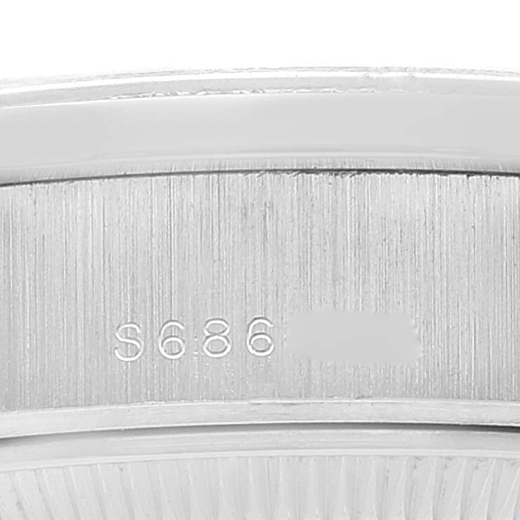 Rolex President Platinum Silver Diamond Dial Ladies Watch 69136