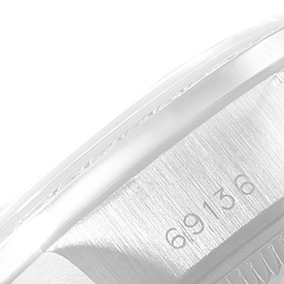 Rolex President Platinum Silver Diamond Dial Ladies Watch 69136 Box Papers
