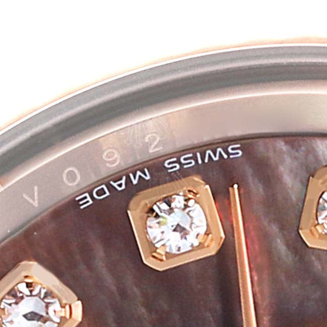 Rolex President Rose Gold Mother of Pearl Diamond Ladies Watch 179175