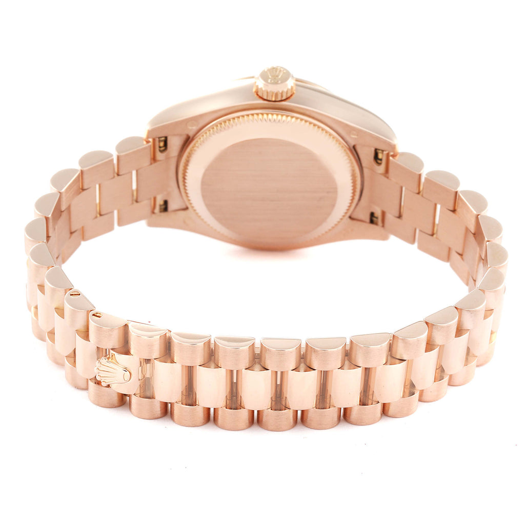 Rolex President Rose Gold Mother of Pearl Diamond Ladies Watch 179175