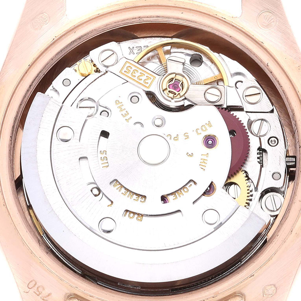 Rolex President Rose Gold Rose Roman Dial Ladies Watch 179175 Box Card