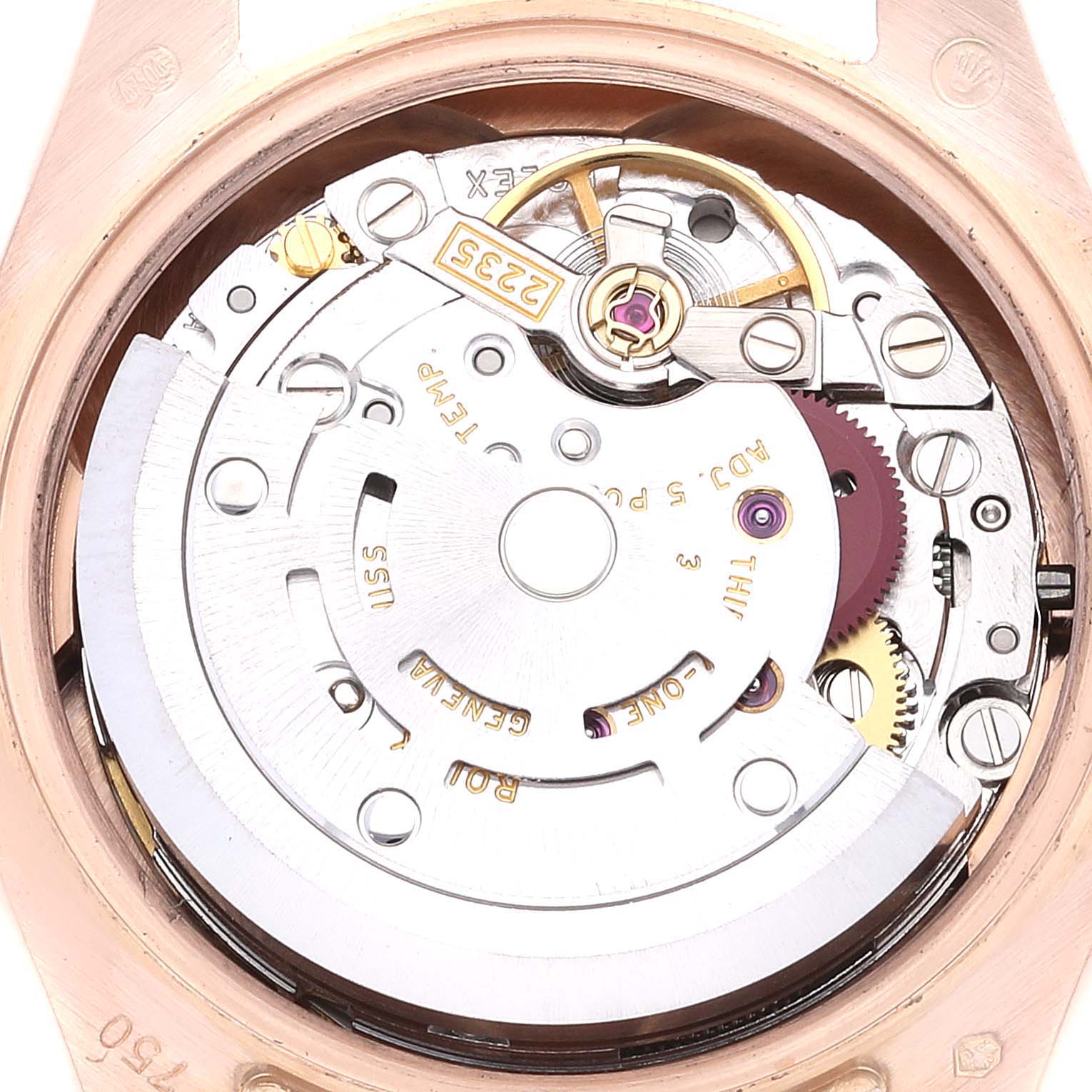 Rolex President Rose Gold Rose Roman Dial Ladies Watch 179175 Box Card