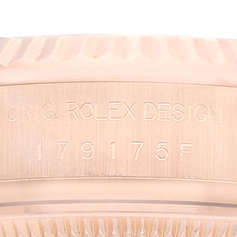 Rolex President Rose Gold Rose Roman Dial Ladies Watch 179175 Box Card