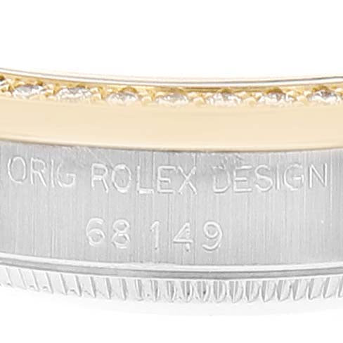 Rolex President Tridor 31mm Midsize White Yellow Rose Diamond Watch 68149