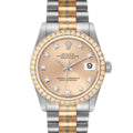 Rolex President Tridor Midsize White Yellow Rose Gold Diamond Ladies Watch 68289 +2 Extra Links