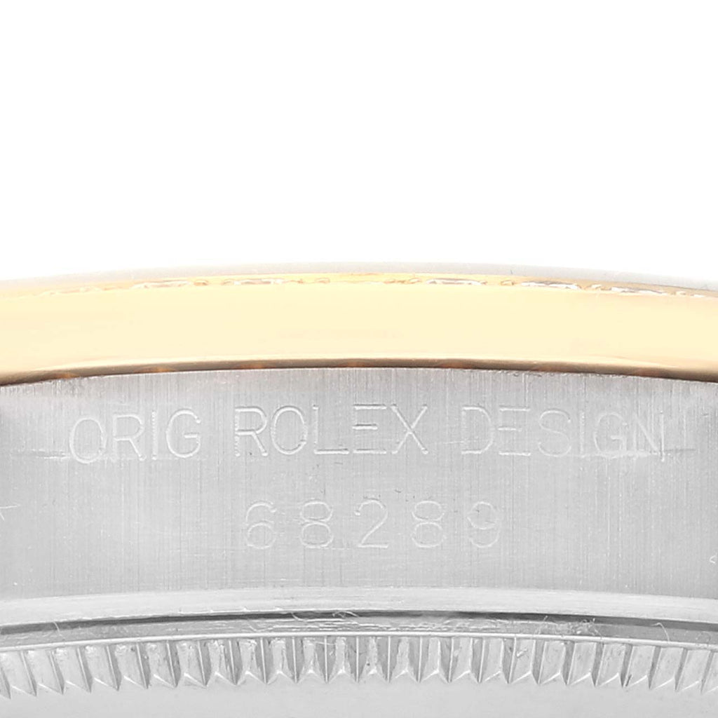 Rolex President Tridor Midsize White Yellow Rose Gold Mother of Pearl Diamond Ladies Watch 68289