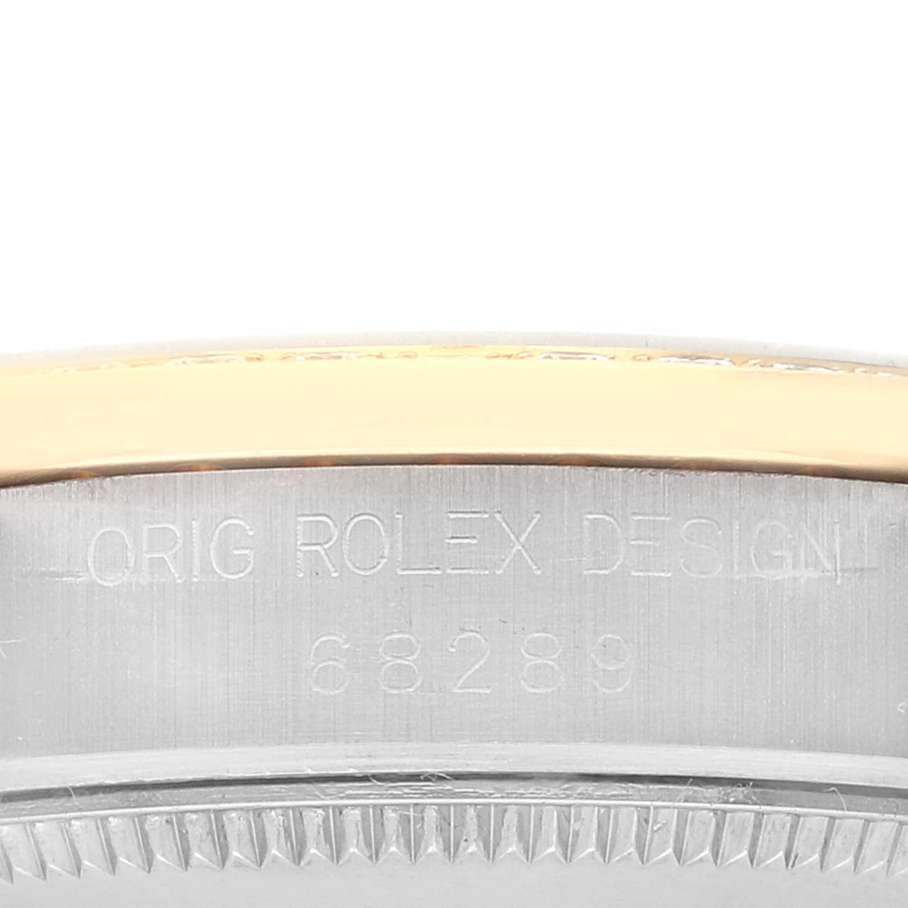 Rolex President Tridor Midsize White Yellow Rose Gold Mother of Pearl Diamond Ladies Watch 68289