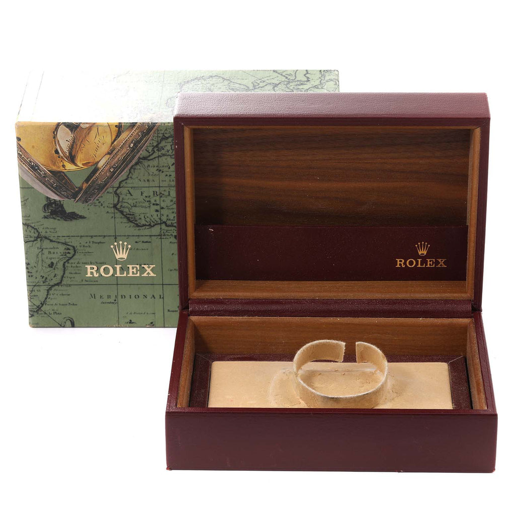 Rolex President Tridor Midsize White Yellow Rose Gold Mother of Pearl Diamond Ladies Watch 68289