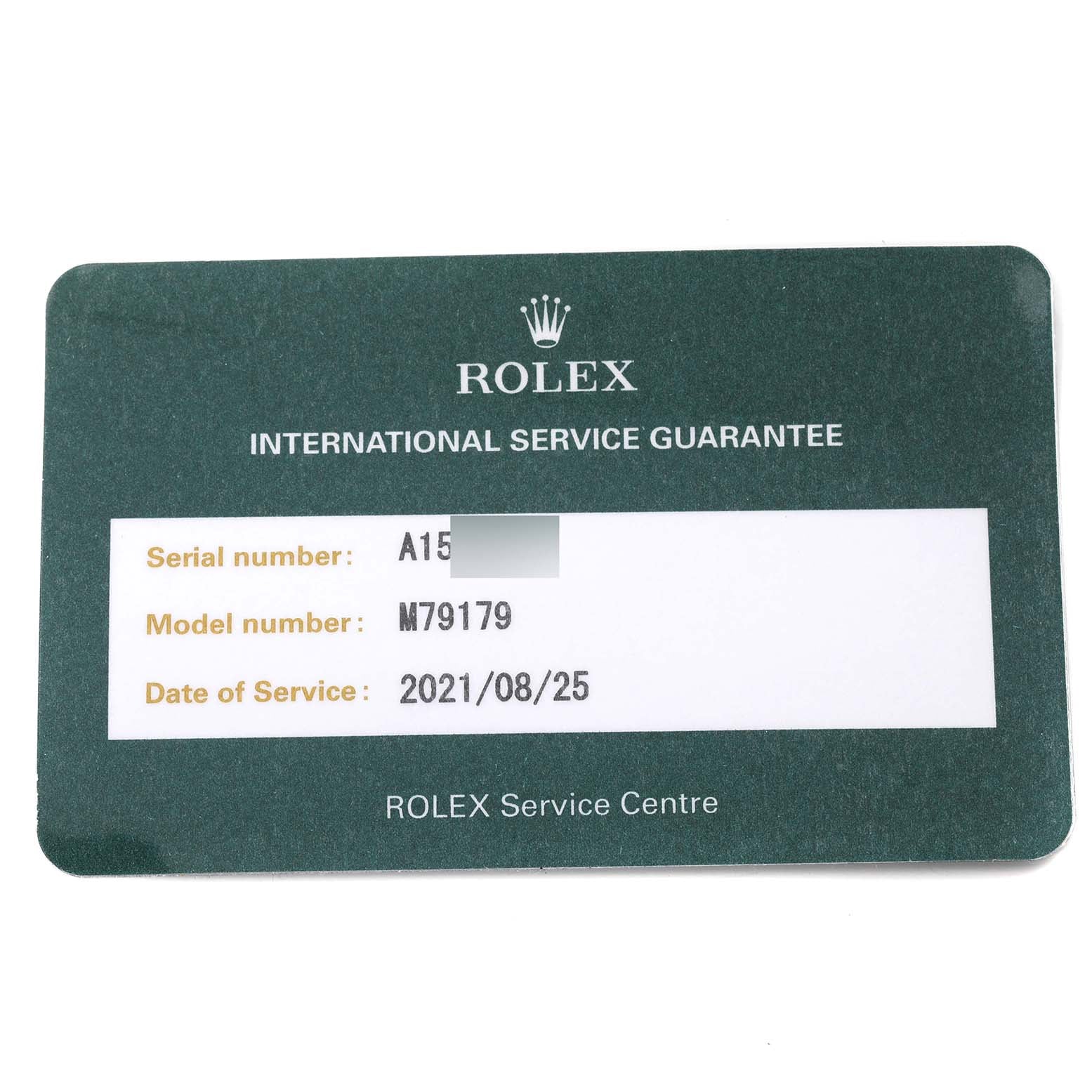 Rolex President White Gold Mother Of Pearl Dial Ladies Watch 79179 Box Service Card