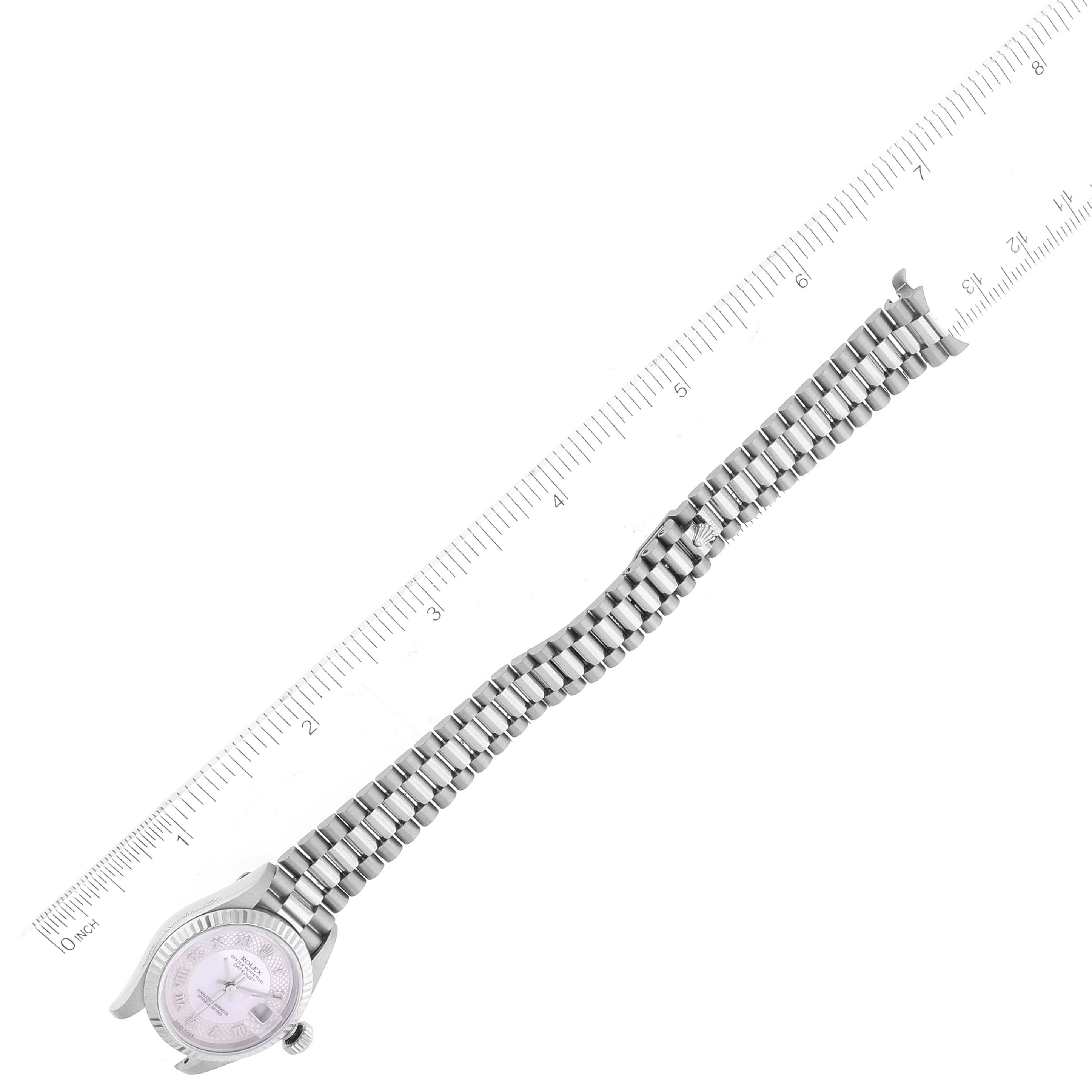 Rolex President White Gold Mother Of Pearl Dial Ladies Watch 79179 Box Service Card