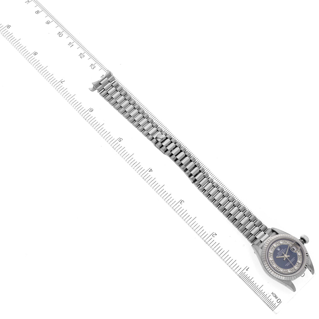 Rolex President White Gold Myriad Diamond Dial Ladies Watch 69179
