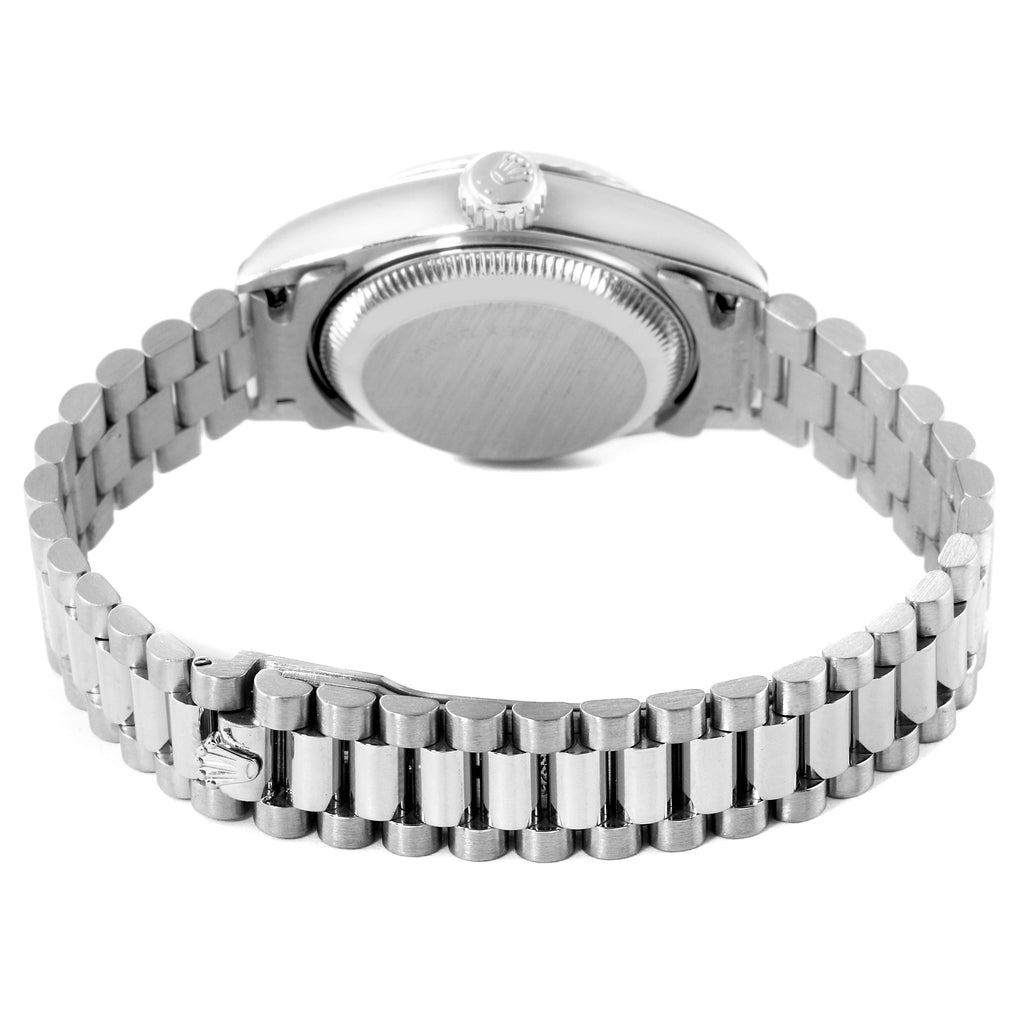 Rolex President White Gold Myriad Diamond Dial Ladies Watch 69179