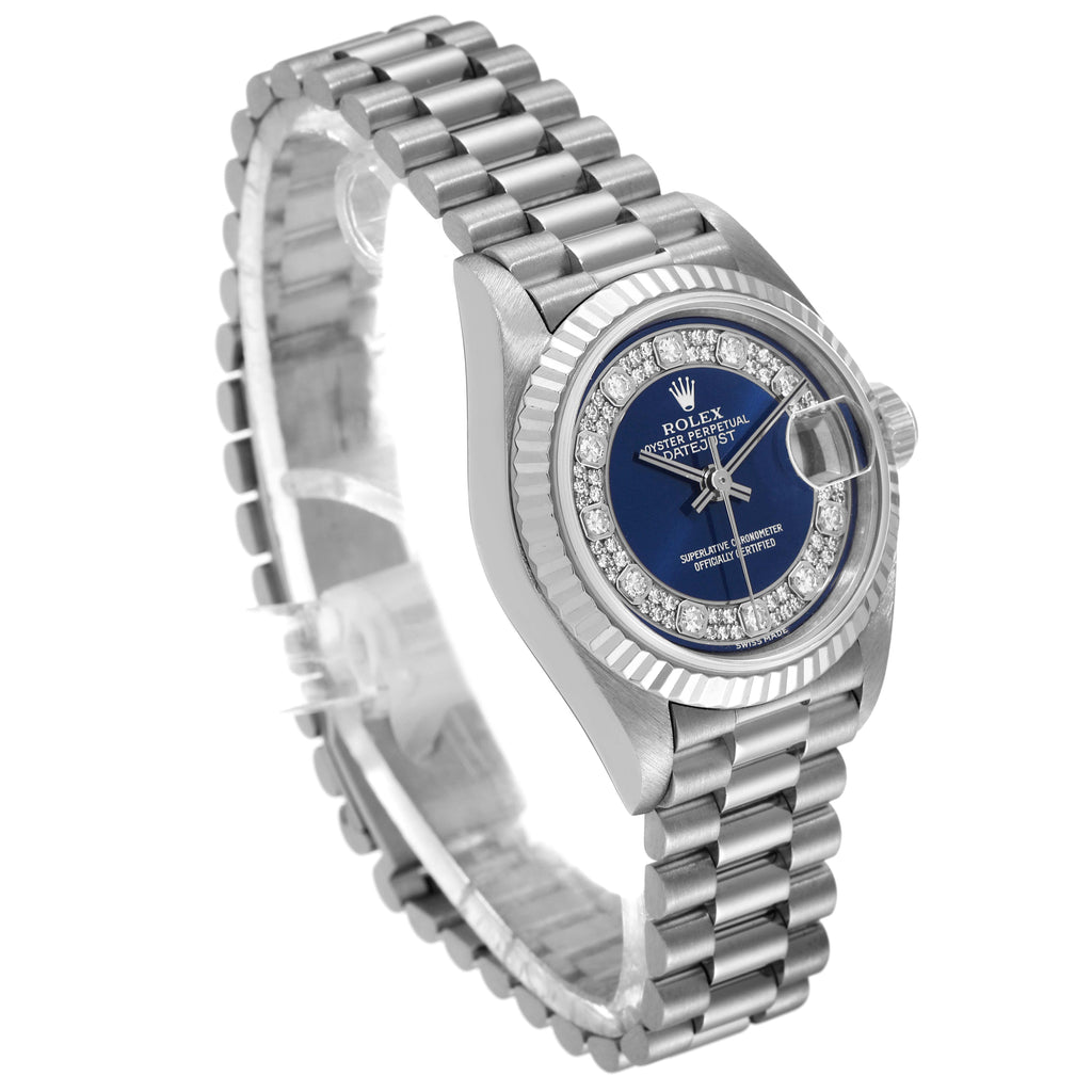 Rolex President White Gold Myriad Diamond Dial Ladies Watch 69179