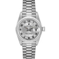 Rolex President White Gold Myriad Diamond Dial Ladies Watch 69179 Box Papers