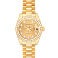 Rolex President Yellow Gold Anniversary Dial Diamond Ladies Watch 179138