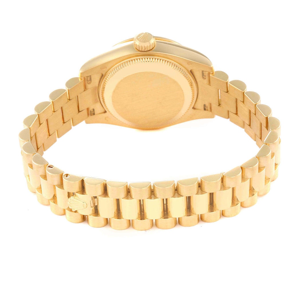 Rolex President Yellow Gold Anniversary Dial Diamond Ladies Watch 179138