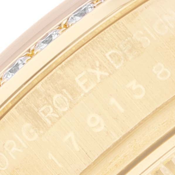 Rolex President Yellow Gold Anniversary Dial Diamond Ladies Watch 179138