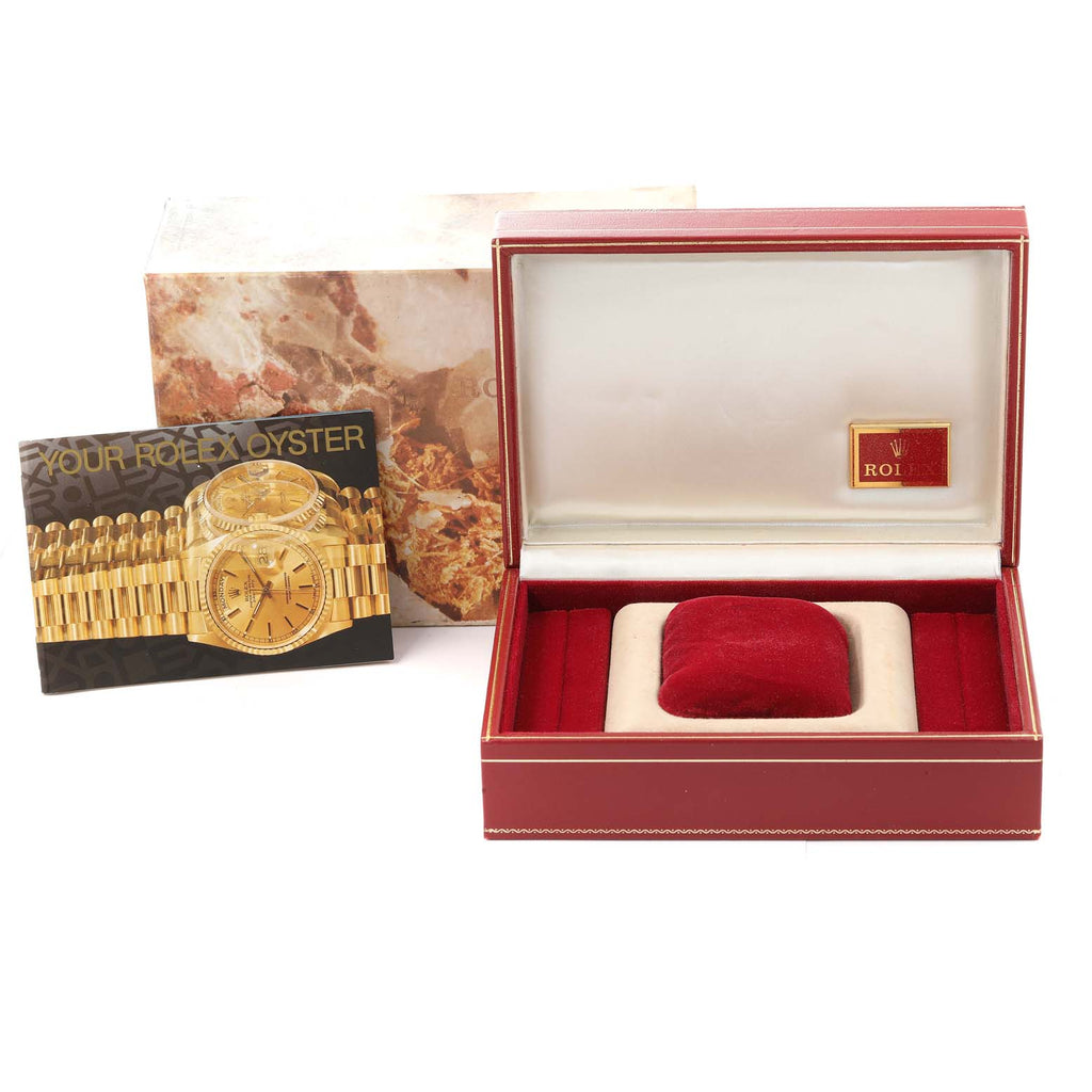 Rolex President Yellow Gold Anniversary Dial Diamond Ladies Watch 69158 Box