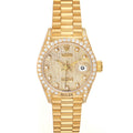 Rolex President Yellow Gold Anniversary Dial Diamond Ladies Watch 69158 Box