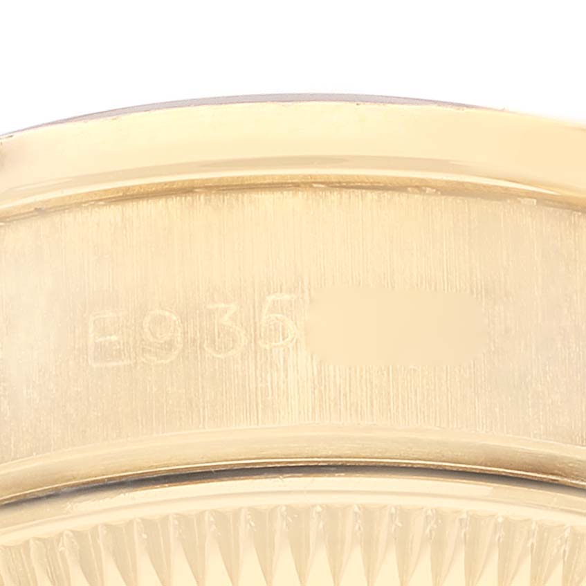 Rolex President Yellow Gold Blue Diamond Ladies Watch 69138
