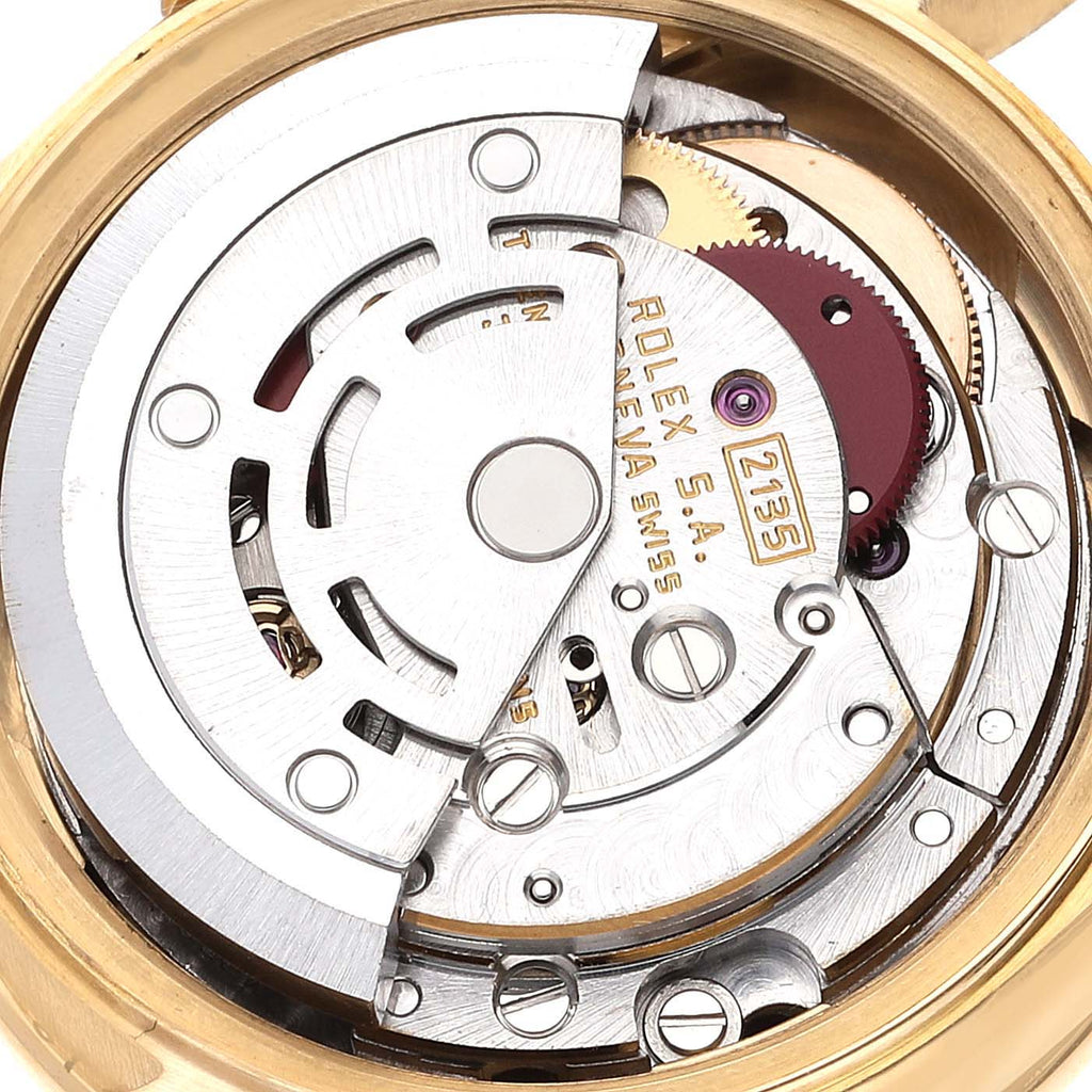 Rolex President Yellow Gold Blue Diamond Ladies Watch 69138