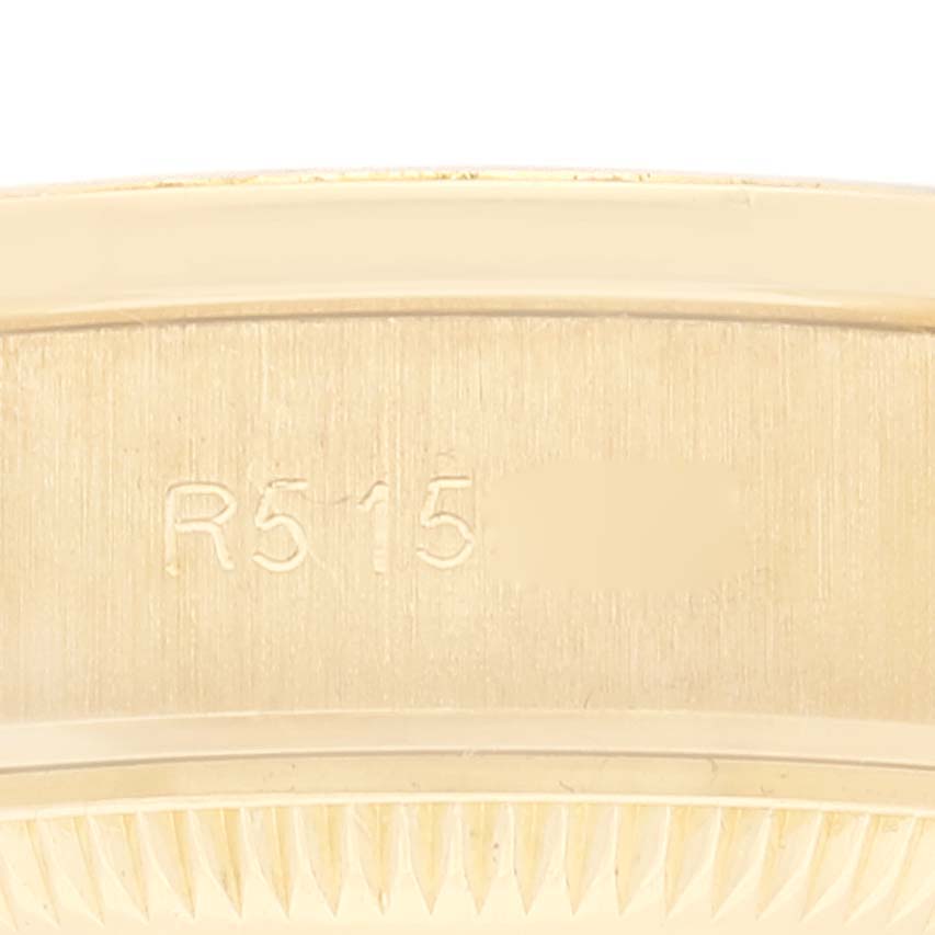 Rolex President Yellow Gold Blue Vignette Diamond Ladies Watch 69138 Box Papers
