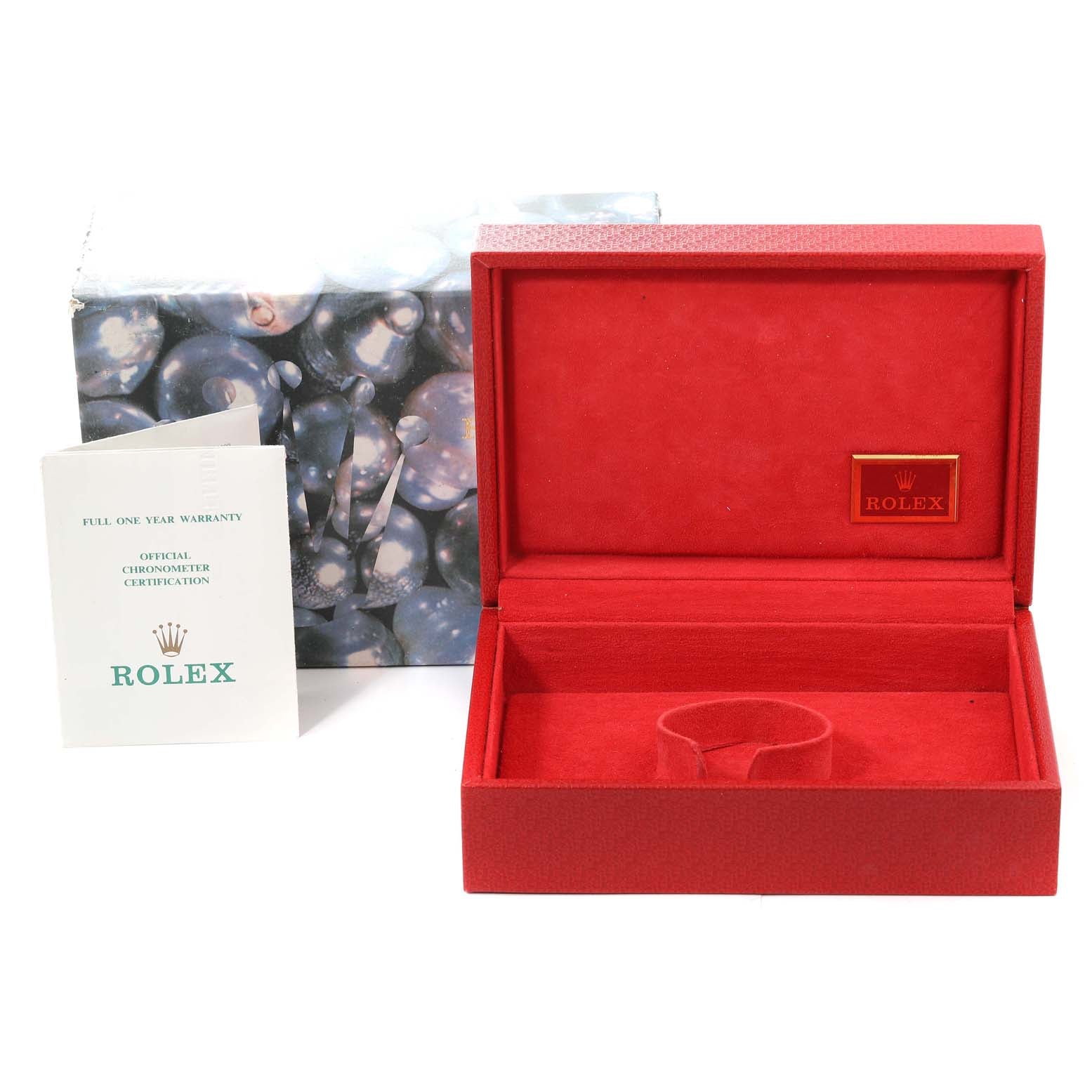 Rolex President Yellow Gold Blue Vignette Diamond Ladies Watch 69138 Box Papers