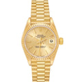 Rolex President Yellow Gold Champagne Dial Ladies Watch 69178 Box Papers