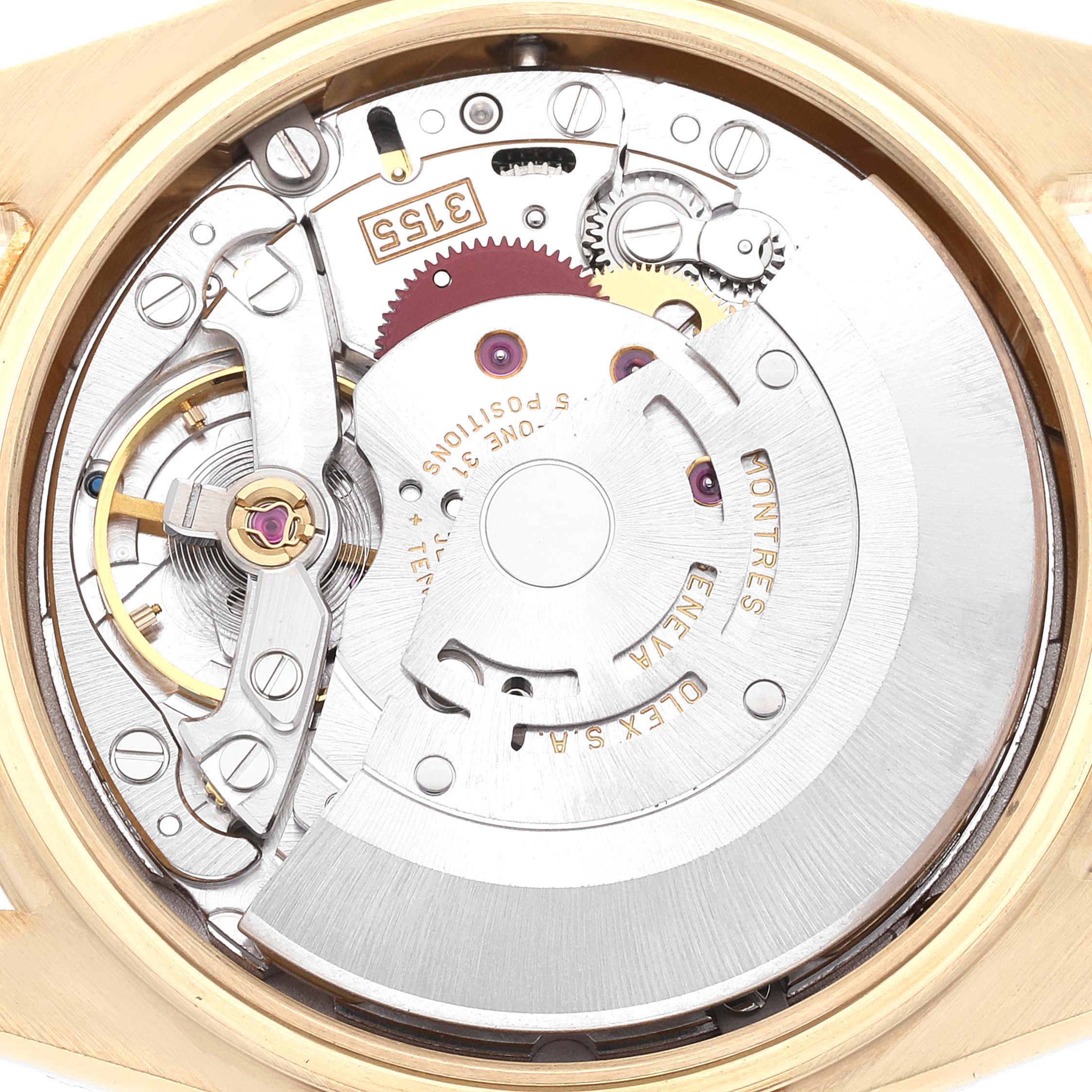 Rolex President Yellow Gold Champagne Roman Dial Mens Watch 118208 Box Papers