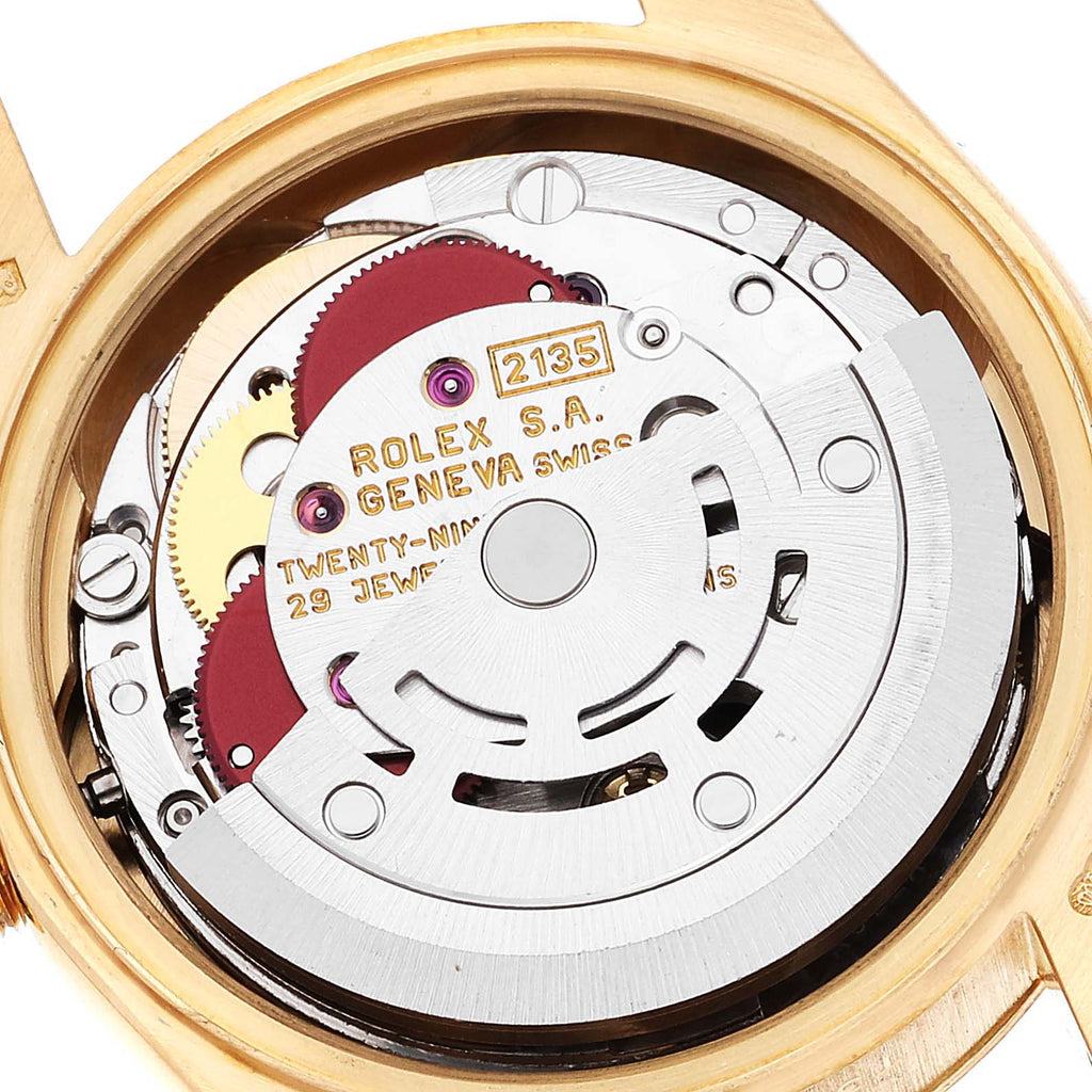 Rolex President Yellow Gold Diamond Dial Ladies Watch 69178 Box Papers