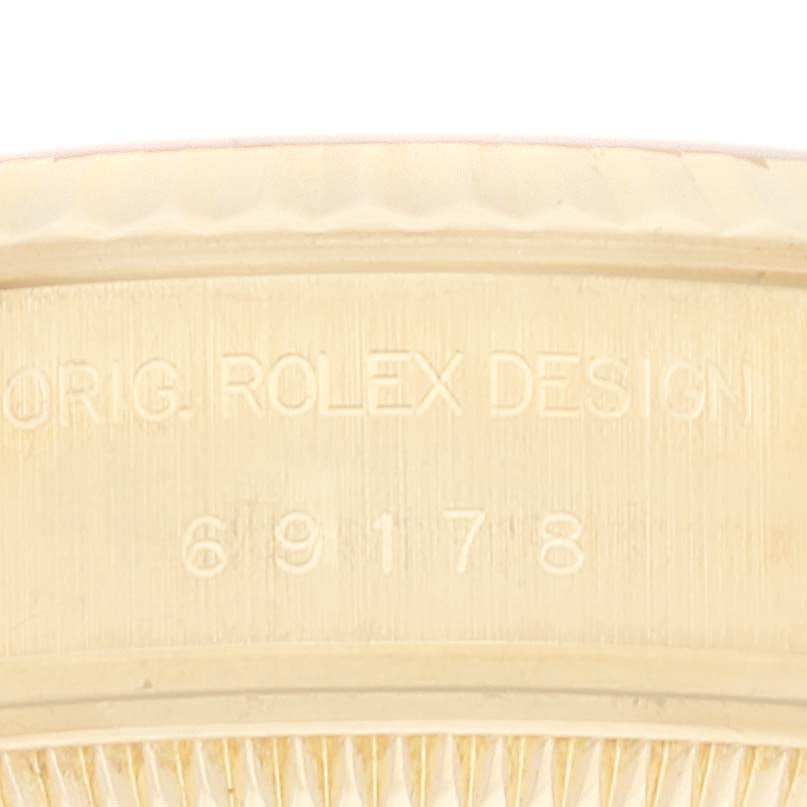 Rolex President Yellow Gold Diamond Dial Ladies Watch 69178 Box Papers