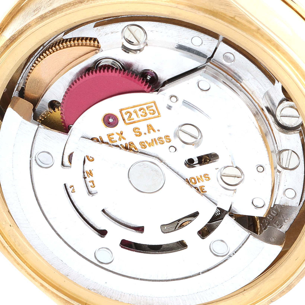Rolex President Yellow Gold Diamond Rubies Ladies Watch 69158 Box Papers