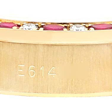 Rolex President Yellow Gold Diamond Ruby Ladies Watch 69198 Box Papers