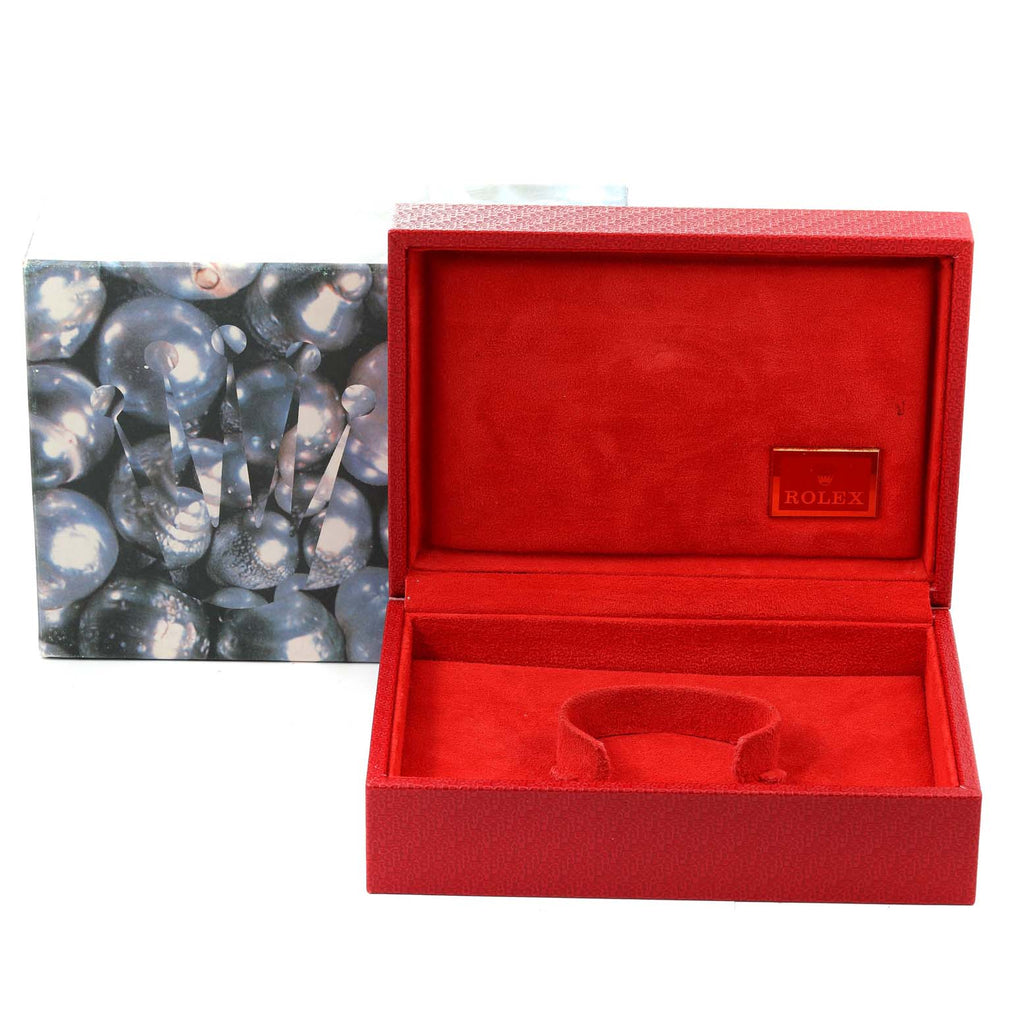 Rolex President Yellow Gold Mother of Pearl Diamond Ruby Ladies Watch 69068