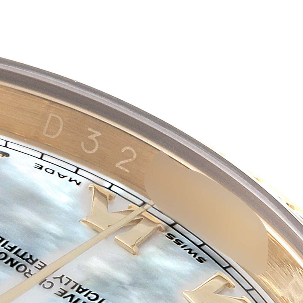 Rolex Datejust Yellow Gold Mother of Pearl Diamond Mens Watch 116188 Box Card