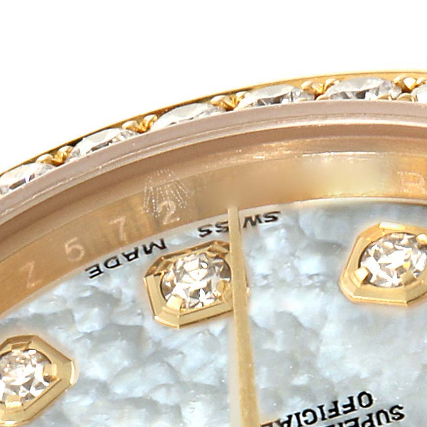 Rolex President Yellow Gold MOP Diamond Ladies Watch 179138 Box Card