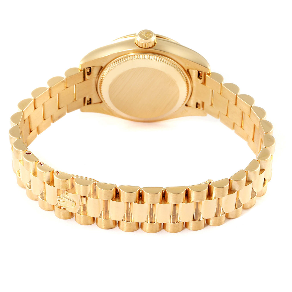 Rolex President Yellow Gold MOP Diamond Ladies Watch 179138 Box Card